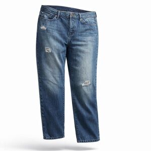 Women's LOFT Distressed  Tapered Petite Jeans Size  8